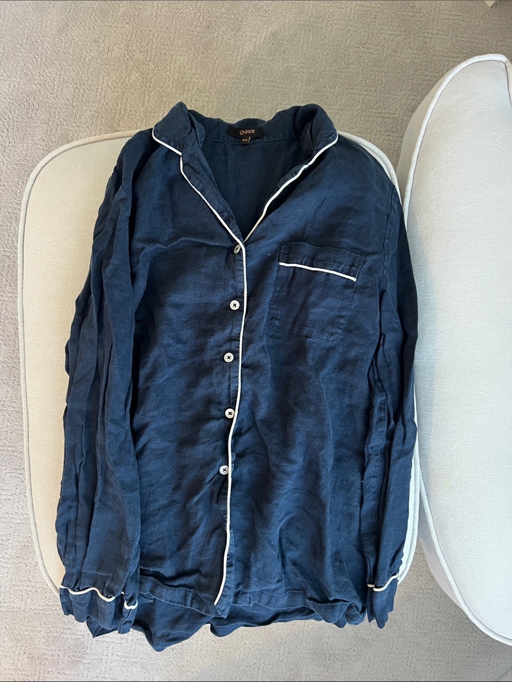 Linen Long Sleeve PJ Set - Picture 4 of 7